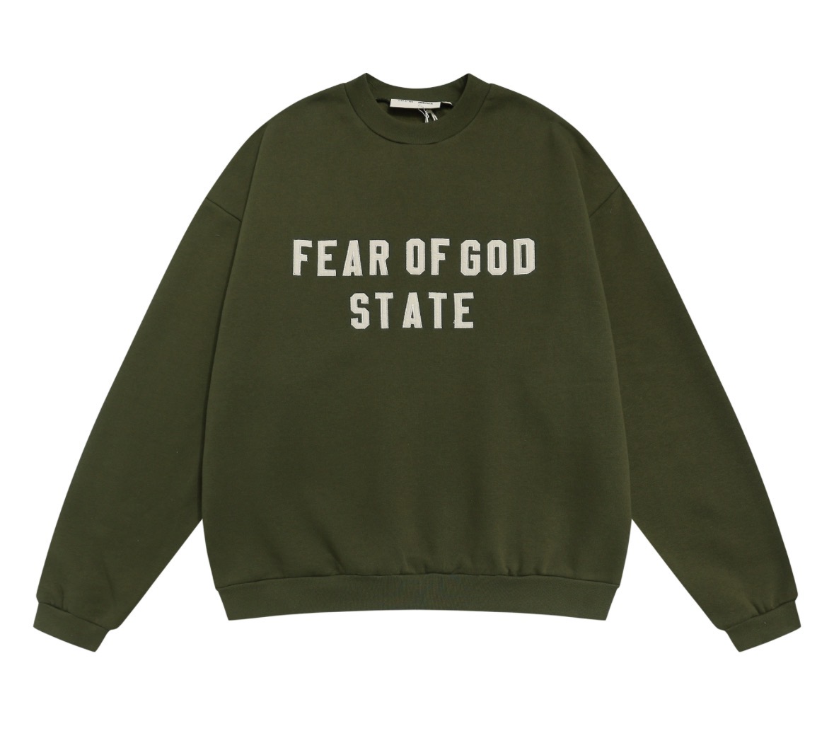Essentials fear of god state groen trui